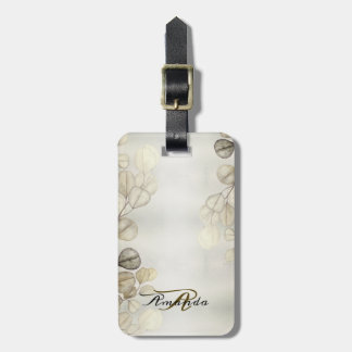 Golden Eucalyptus Foliage Shiny Elegante Gepäckanhänger