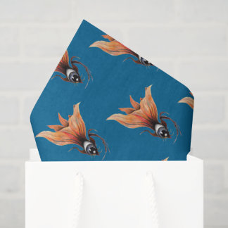 Golden Eye Surreal Goldfish Fantasie Art & Weise Seidenpapier