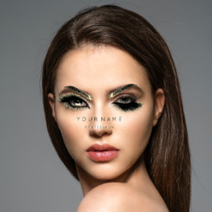 Golden Eyelash Brows Microblading QRCODE Logo Visitenkarte
