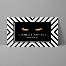 Golden Eyelashes mit Mod Schwarz und Weiß