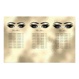 Golden Eyes Makeup Eyes Lashes DL 3 Packungsbeilag Flyer