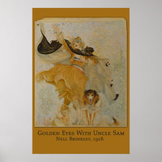 Golden Eyes with Uncle Sam (Hund) by Nell Brinkley Poster