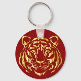 Golden Face Tiger Schlüsselanhänger