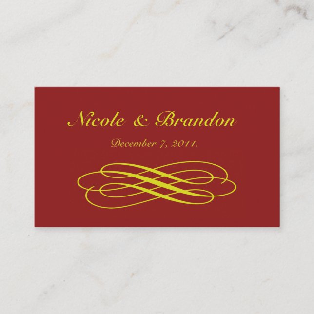 Golden Fairy Tale Wedding Website Card Begleitkarte (Vorderseite)