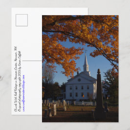 Golden Fall Folies / Church & Friedhof Postkarte