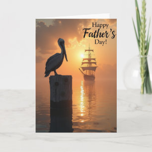 Golden Fathers Day Segelkarte Karte