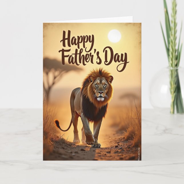 Golden Fathers Day Stride Karte (Vorderseite)