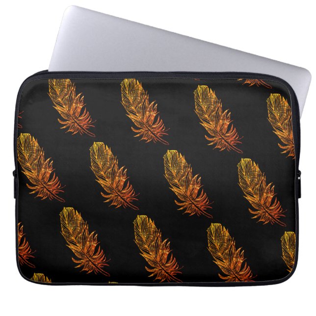 Golden Feather Art Neoprenschläfer 13" Laptopschutzhülle (Vorderseite)