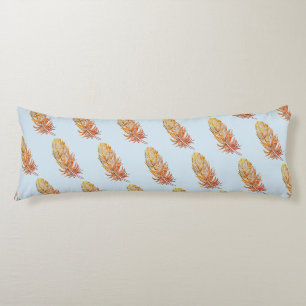 Golden Feather Art Polyester Body Kissen