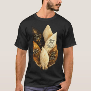 Golden Feather Ästhetik-T-Shirt ya T-Shirt