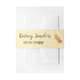 Golden Feather Leinwand Einladung Bündner Bands Einladungsbanderole