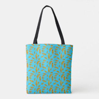 Golden Feathers Pattern Tasche