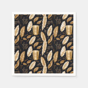Golden Feathers Wohlstand Napkins Serviette
