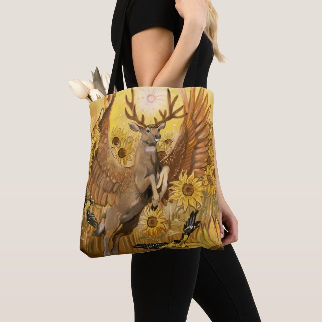 Golden Feilds Mule Deer Tasche (Von Nahem)
