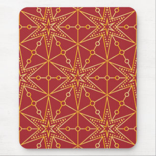 Golden Festive Starry Mousepad