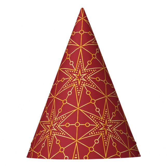 Golden Festive Starry Partyhütchen (Vorderseite)