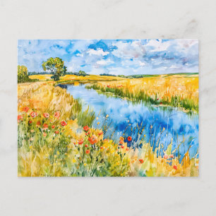 Golden Fields von Havel Havelland Postkarte