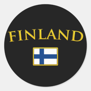 Golden Finnland Runder Aufkleber