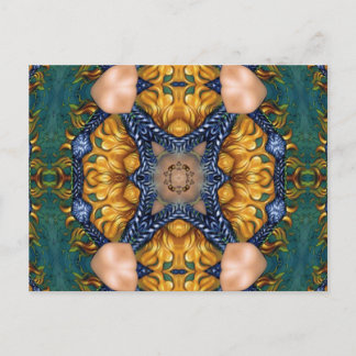 Golden Fire Blue Ropes Postkarte