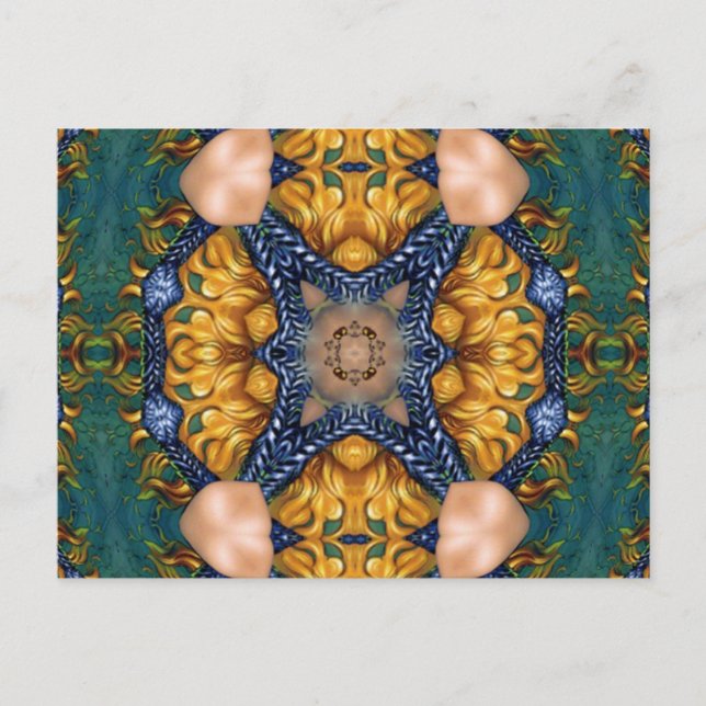 Golden Fire Blue Ropes Postkarte (Vorderseite)