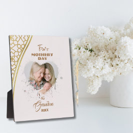 Golden First Mother's Day as Oma Foto Fotoplatte