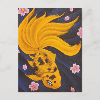 Golden Fishie Postcard Postkarte