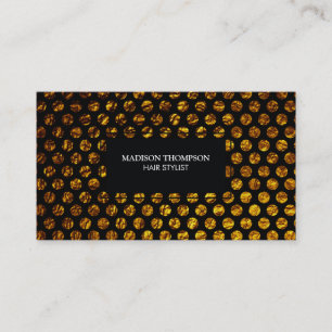 Golden Flake Polka Dots Visitenkarte