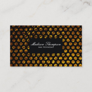 Golden Flake Polka Dots Visitenkarte