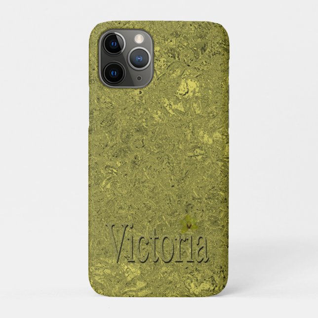 Golden Flecks Victoria Name Design, Case-Mate iPhone Hülle (Rückseite)
