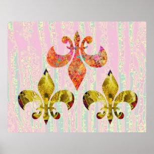Golden Fleur-de-Lis Dekorationen