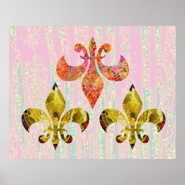 Golden Fleur-de-Lis Dekorationen (Vorne)