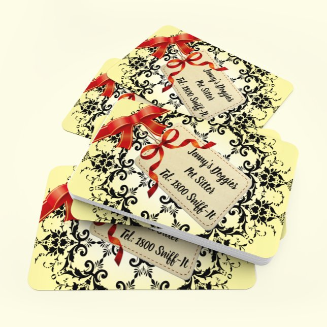 Golden Floral Damask Visitenkarte (Von Creator hochgeladen)