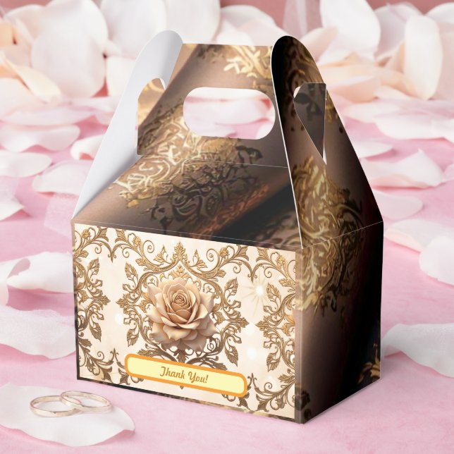 "Golden Floral Delight" Geschenkschachtel (Hochzeit)