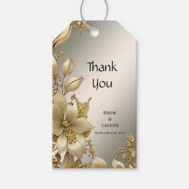 Golden Floral Geschenkanhänger