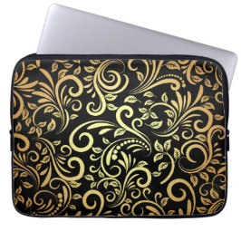 golden floral    laptopschutzhülle