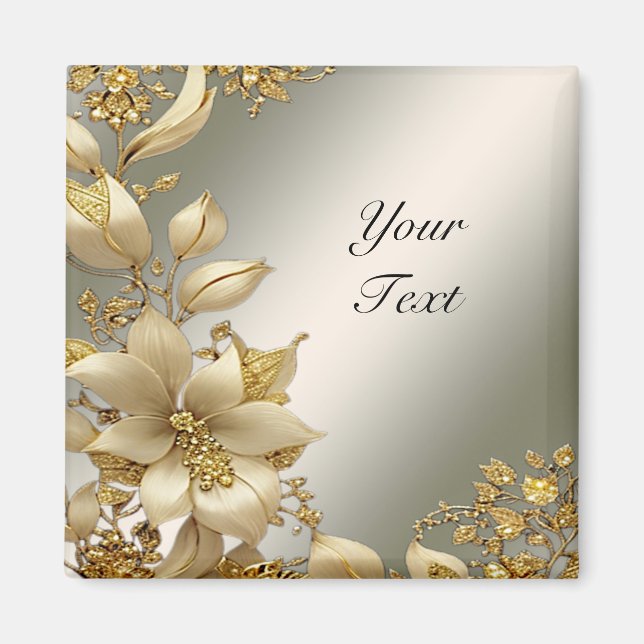 Golden Floral Magnet (Vorne)