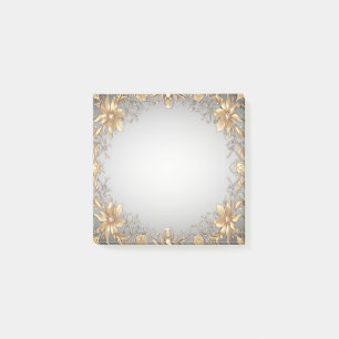 Golden Floral Post - Anmerkungen Post-it Klebezettel