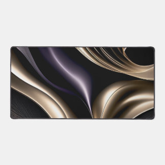 Golden Flow - Luxuriöser schwarzer und goldener Ab Schreibtischunterlage