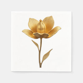 Golden Flower Paper Napkin Serviette