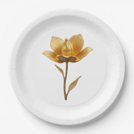 Golden Flower  Pappteller