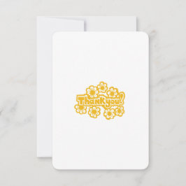 Golden Flowers Dankeskarte