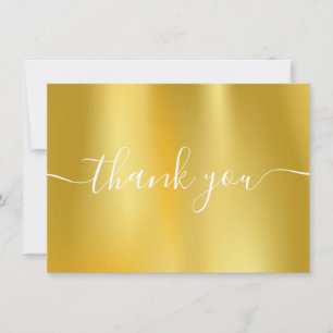 Golden Foil Modernes, elegantes Skript Dankeskarte