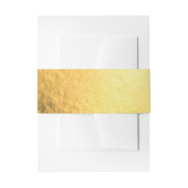 Golden Foil Wedding Einladung Bauch Band