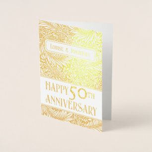 Golden Foliage 50. Hochzeitstag Folienkarte
