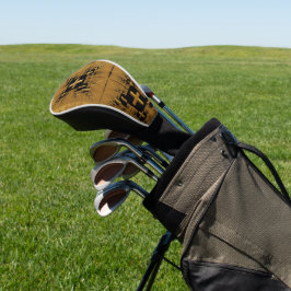 Golden Fraktal Crosses Golf Headcover