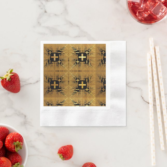 Golden Fraktal Crosses Serviette (Beispiel)