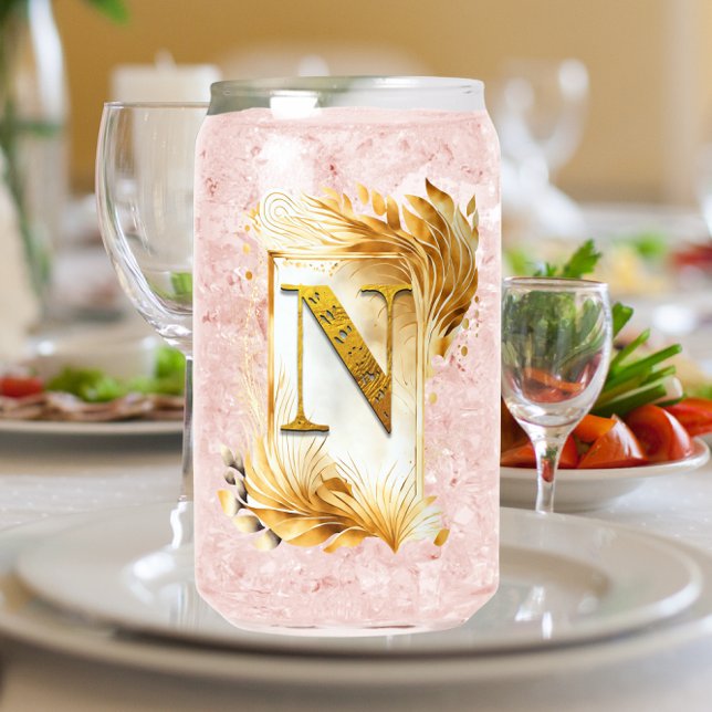 Golden Frame Decorative Monogram N Dosenglas (Von Creator hochgeladen)