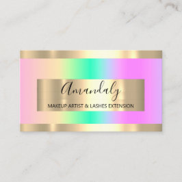 Golden Frame Event Planner Ombre Pastel Visitenkarte