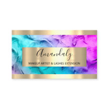 Golden Frame Eventplaner Abstrakt Blue Pink