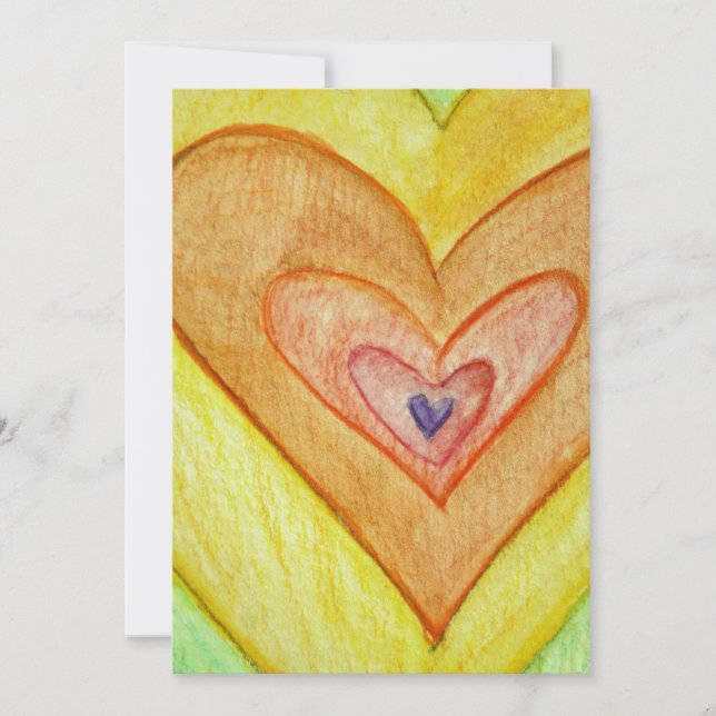 Golden Friendship Hearts - Einladungen (Vorderseite)